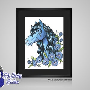 Equestrian Wall Art, Horse Lover Gift, September Birthstone, Matted 8x10 Art Print