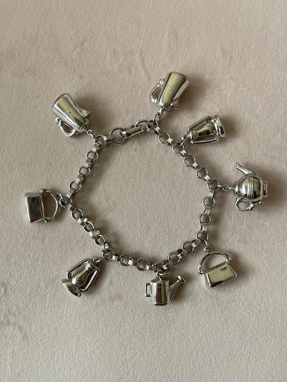 Bracelet Vintage CORO Argenté à Maillons Diamantés - Bijou Ancien Style Rétro