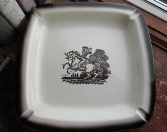 Vintage Ceramic Ashtray - Paul Revere Revolutionary War Early America Home Décor Gift - Retro Tobacciana Memorabilia - Americana Ash Tray