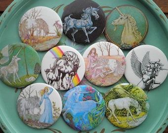 Vintage 1980s Unicorn Pin – Retro Kawaii Badge, Unicorn Lover Gift