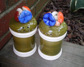 Vintage Mushroom Salt & Pepper Shakers – 1970s Kitchen Decor
