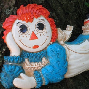 Vintage Rtagdy Ann Puppe Wandbehang / Wandkunst - 1970er Jahre Kinderzimmer / Kinderzimmer Wanddekoration - Retro 70er Jahre Kinderzimmer Dekoration Eco Geschenk