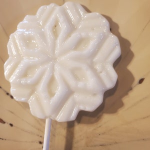 6 Snowflake Frozen Winter Lollipop Sucker Party Favor