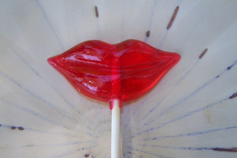 10 Sexy Lipstick Smiling Lips Lollipops Party Favor Smile image 4