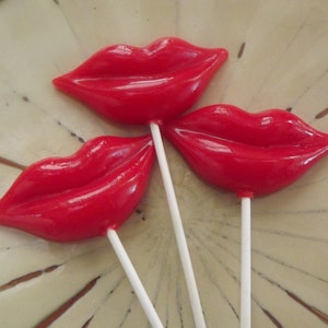 10 Sexy Lipstick Smiling Lips Lollipops Party Favor Smile image 2
