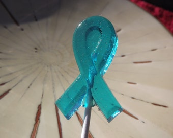12 Awareness Ribbon Hard Candy Lollipop Sucker