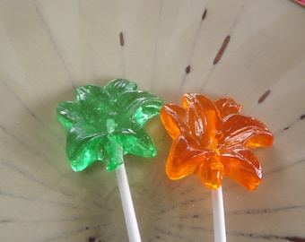 12 Lily Lillies Flower Lollipops Sucker Party Favor Spring Bouquet