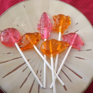 12 Space Lollipops Saturn Rocketship Earth Alien Comet Birthday Planetary Party Favor