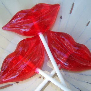 10 Sexy Lipstick Smiling Lips Lollipops Party Favor Smile