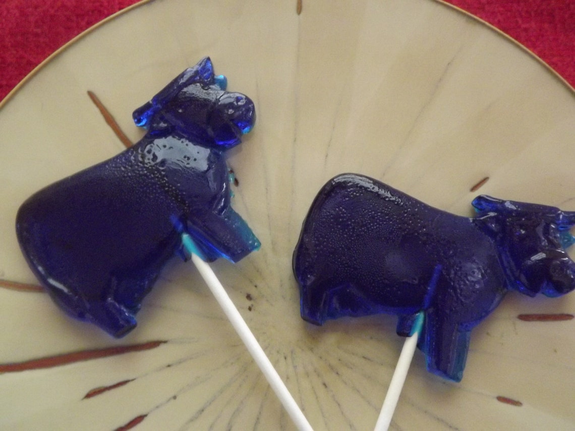 12 Cow Lollipops Sucker Farm Party Wedding Favor Birthday Etsy