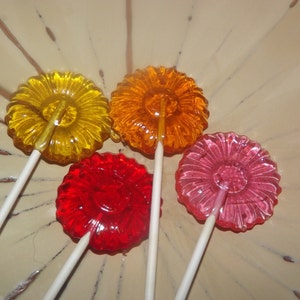 15 Petite Daisy Flower Lollipops Sucker Party Favor Spring Bouquet Mother&#39;s Day
