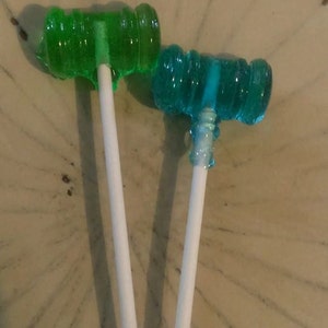 20 Gavel Debate Team Mock Trial Lollipop Party Favor image 1