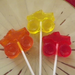 12 Monster Truck Derby Suckers Lollipops Birthday Party Favors