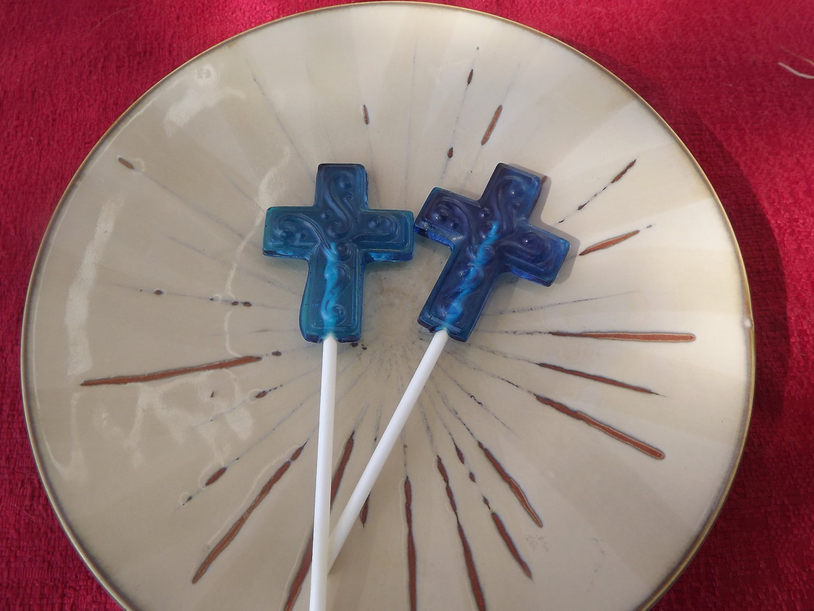 Cross Lollipop Chocolate Candy Mold - Religious 426 Design For Chocolate, Soap, Or Ice Cubes