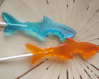 10 Shark Bite Attack Week Fish Ocean Lollipop Party Favor