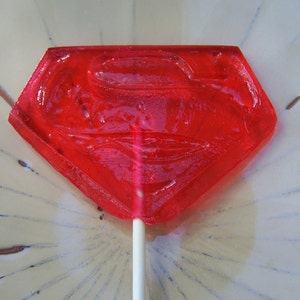 8 Super S Lollipop Party Favor Sucker Super Hero Man