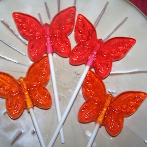 8 Beautiful Butterflies Butterfly LolliPop Suckers Party Favor