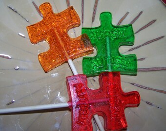 8 Autism Awarness ASD LolliPops Puzzle Piece Asperger Syndrome Charity