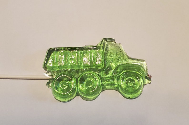 6 Dump Truck Lollipop Sucker Party Favor Construction image 1