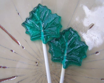 10 Maple Leaf Leaves Lollipops Suckers Party Favors Fall Autumn