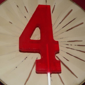 Large Number Lollipop: Birthday Anniversary Party Favor