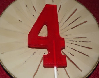 Large Number Lollipop Set of 10: Birthday Anniversary Party Favor