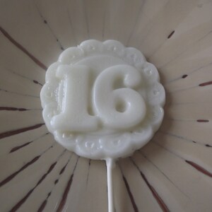 6 Big Sweet 16 Happy Birthday Lollipop Sucker Party Favor