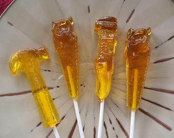 Tool Lollipops: Hammer, Wrench, Saw - Construction Birthday Favors (Set of 12)