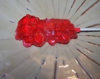 8 Fire Truck Party Favor Lollipop Sucker Candy