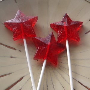 Faceted Star Lollipops: Party Favors, Set of 10