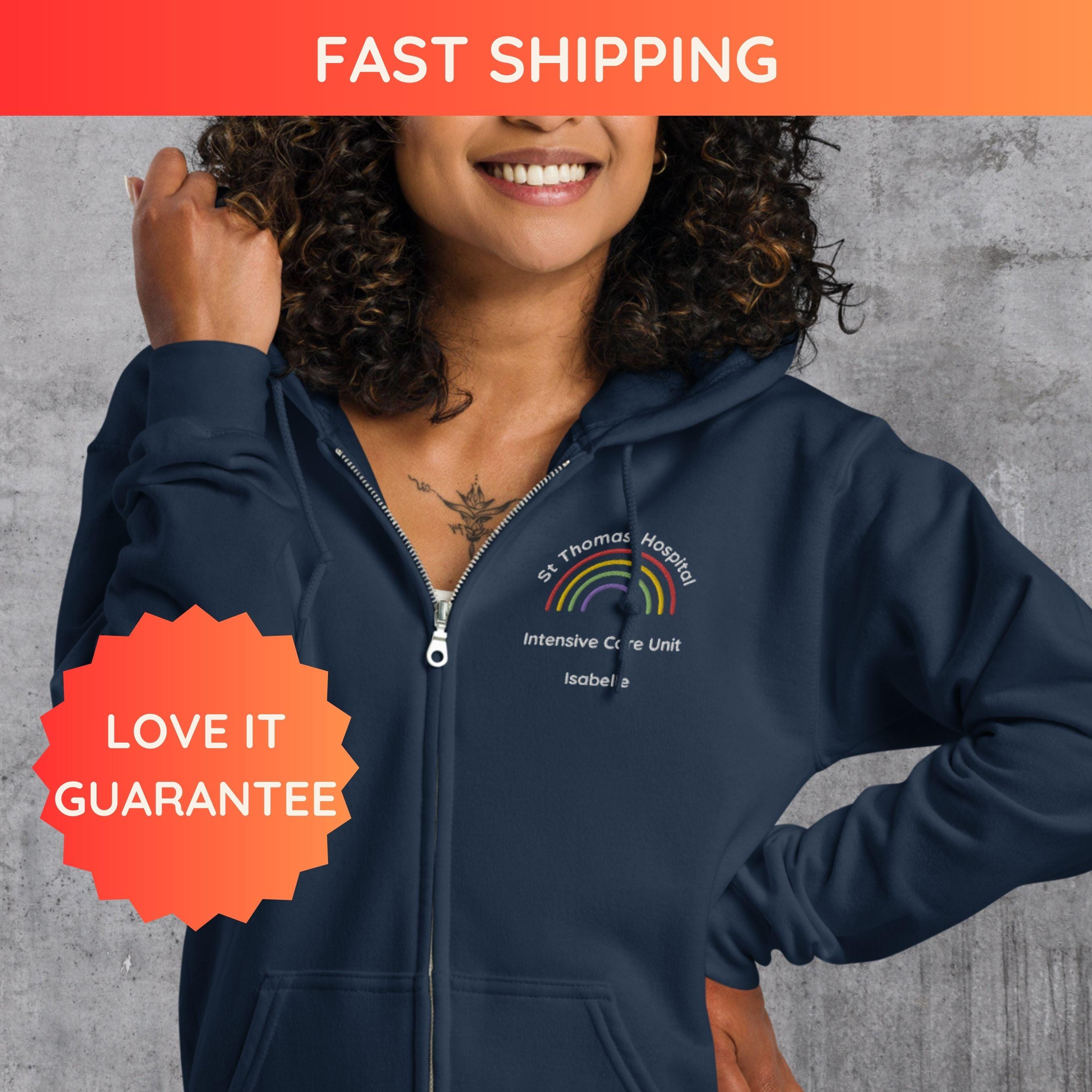 NHS Rainbow Hoody Personalised Jacket for Student Nurse NHS Hoodie Nurse Uniform Custom Workwear Medical Uniform Custom Gift for Her Etsy