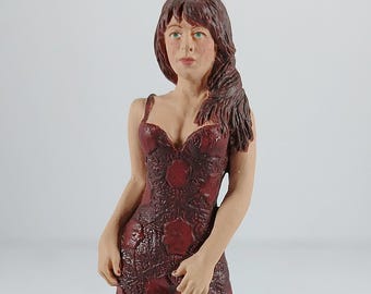 open lace back dress Electra Maxi Dress Red