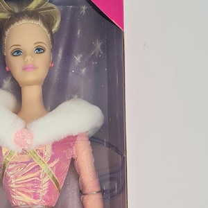 1998 Vintage Jewel Skating Barbie, Mint Rare Collectible Mattel Barbie Dolls, Pink Ice Skater Barbie Doll