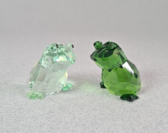 Swarovski Paradise Frogs Figurine - Swarovski Green Frog Figurines