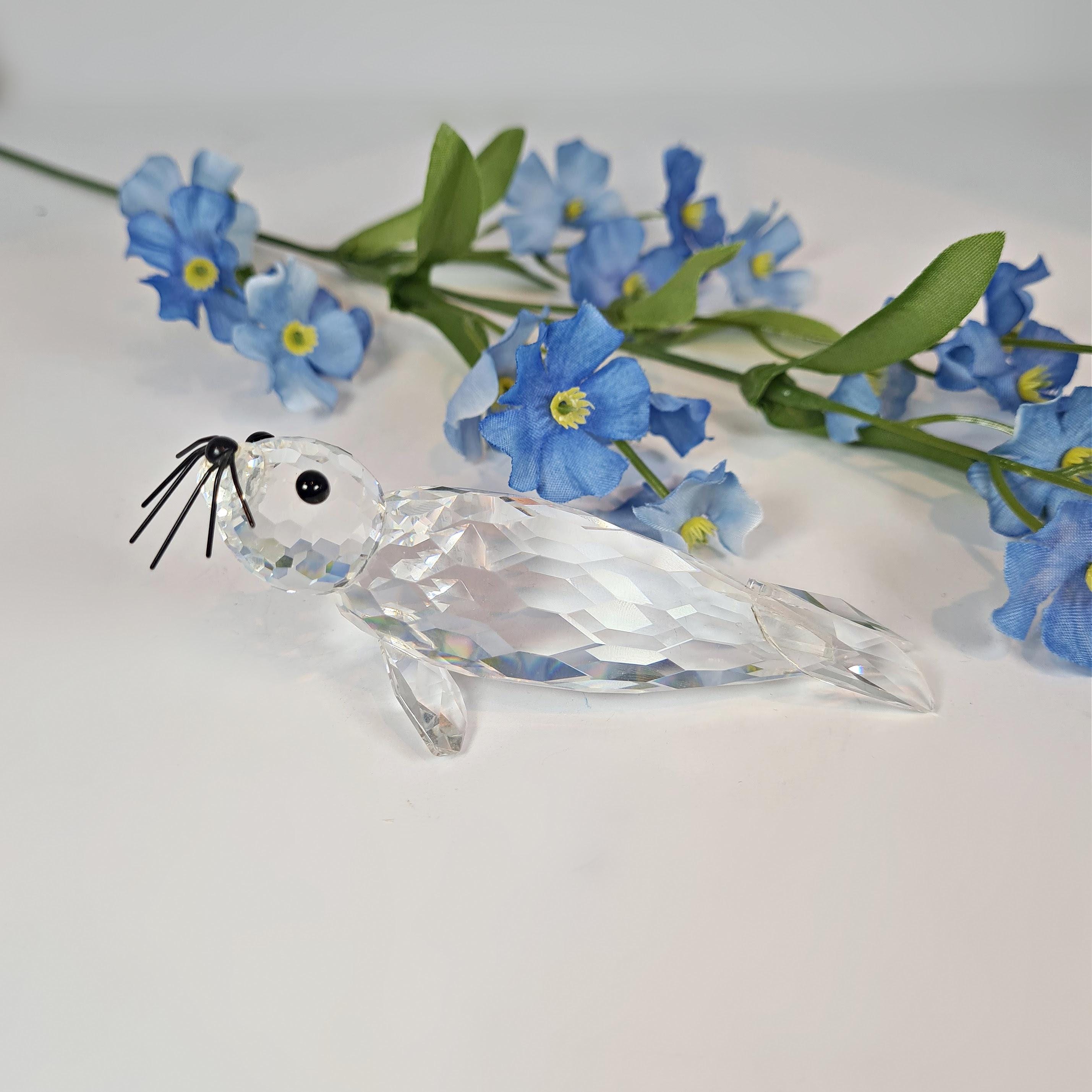スワロフスキー　『Tomasino』 Swarovski Crystal Seal Ornament, Vintage Swarovski Large Seal With