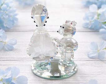 Swarovski Stork Figurine, Crystal New Baby Ornament, Collectors