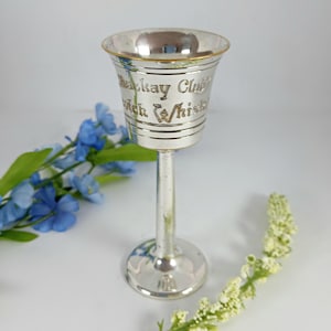 Polished Metal Advertising Whiskey Measure Mackay Club Scotch Whisky Circa 1910. Bottle Decorative Gift