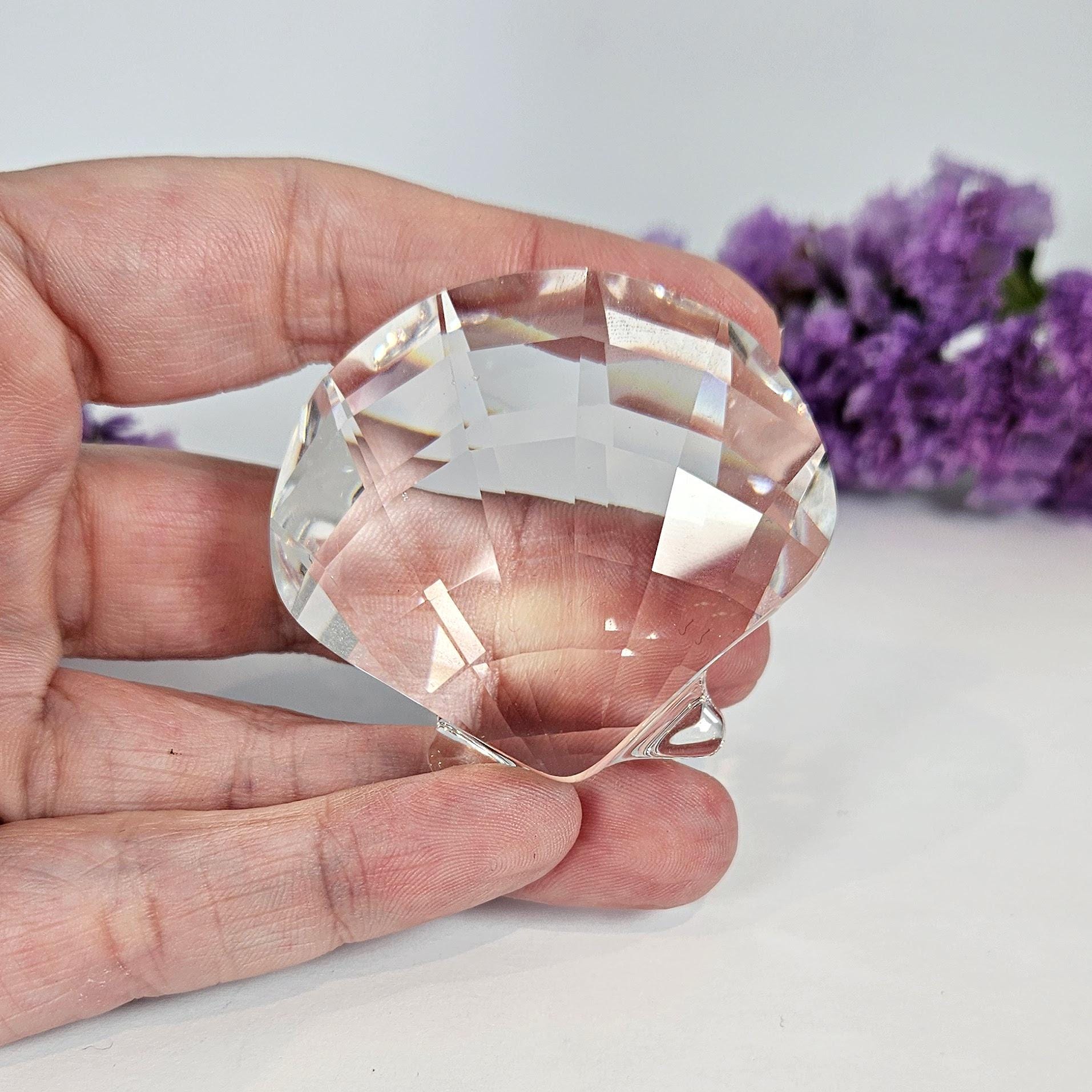 Vintage Swarovski Crystal Seashell Ornament, Collectible Figurine
