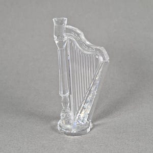 Swarovski Harp Figurine, Crystal Musical Instrument Ornament, Collectors Swarovski 169245 (SB63)