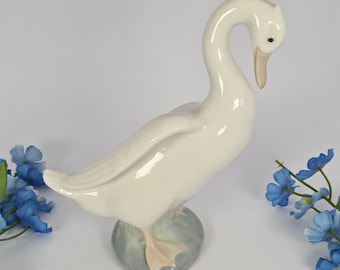 Nao by Lladro Duck Figurine, Retired Porcelain Figure, Large Goose Ornament, Collectors Lladro