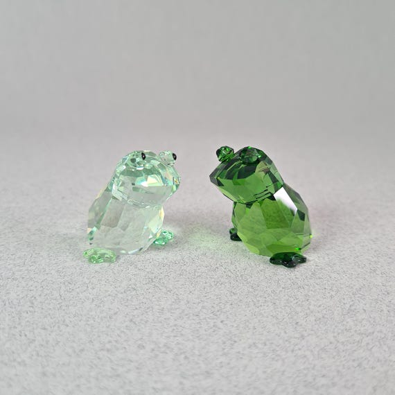 Swarovski Crystal Frog Figurines, Angelo & Angelina Lovlots Couple