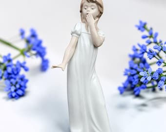 Vintage NAO by Lladró 'girl Yawning' Figurine | 1990s Spanish