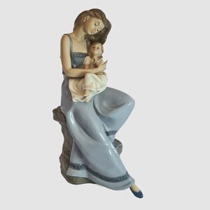 FIGURINE JEUNE FILLE Chaton Rex Valencia Style Lladro EUR 15,00