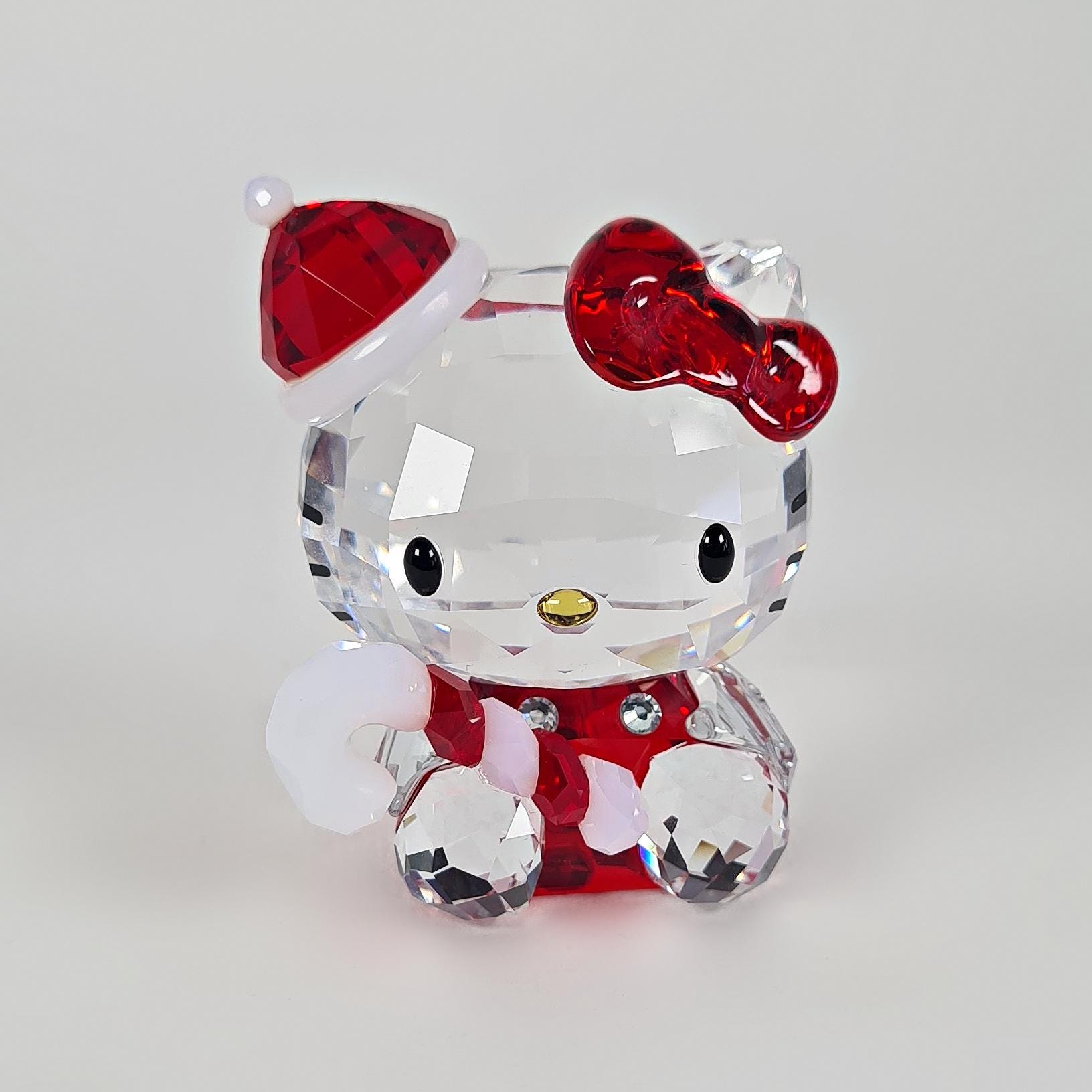 Swarovski Hello Kitty Santa Figurine, Crystal Sanrio Christmas