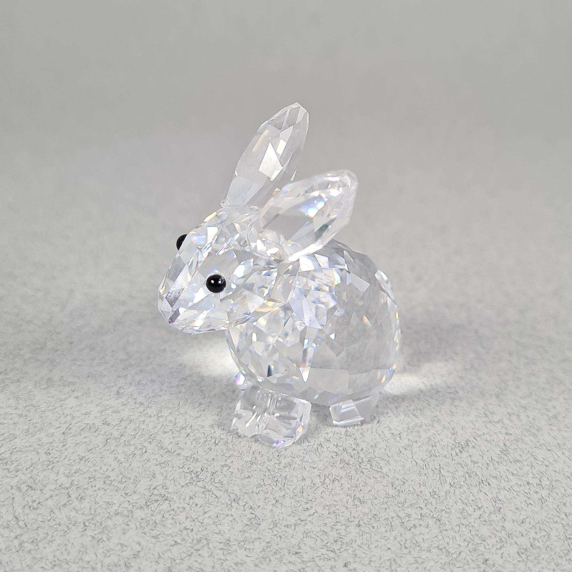 Vintage Swarovski Rabbit Ornament, Large Sitting Bunny Figurine