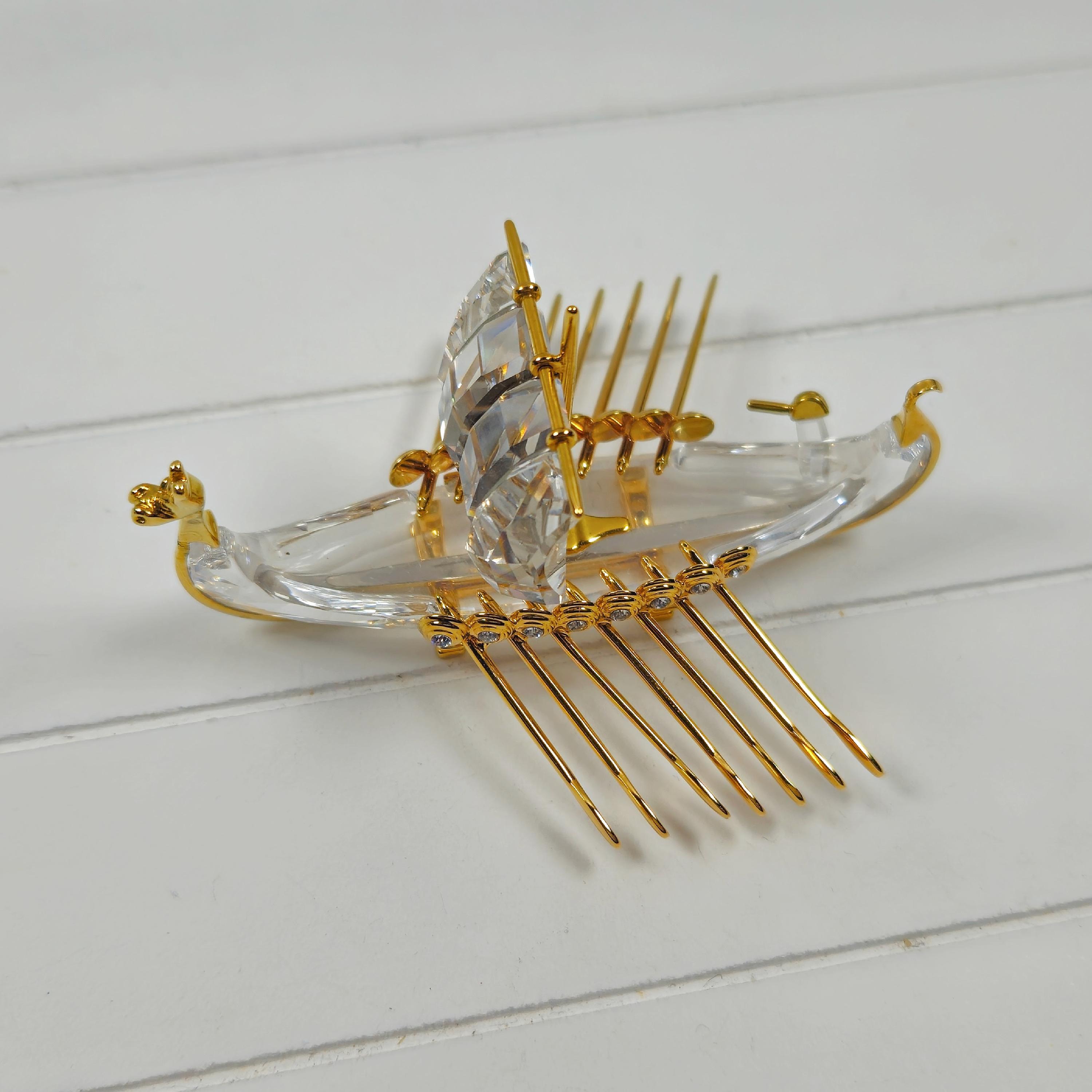 Swarovski Journeys Viking Ship Ornament 267879, Vintage Swarovski