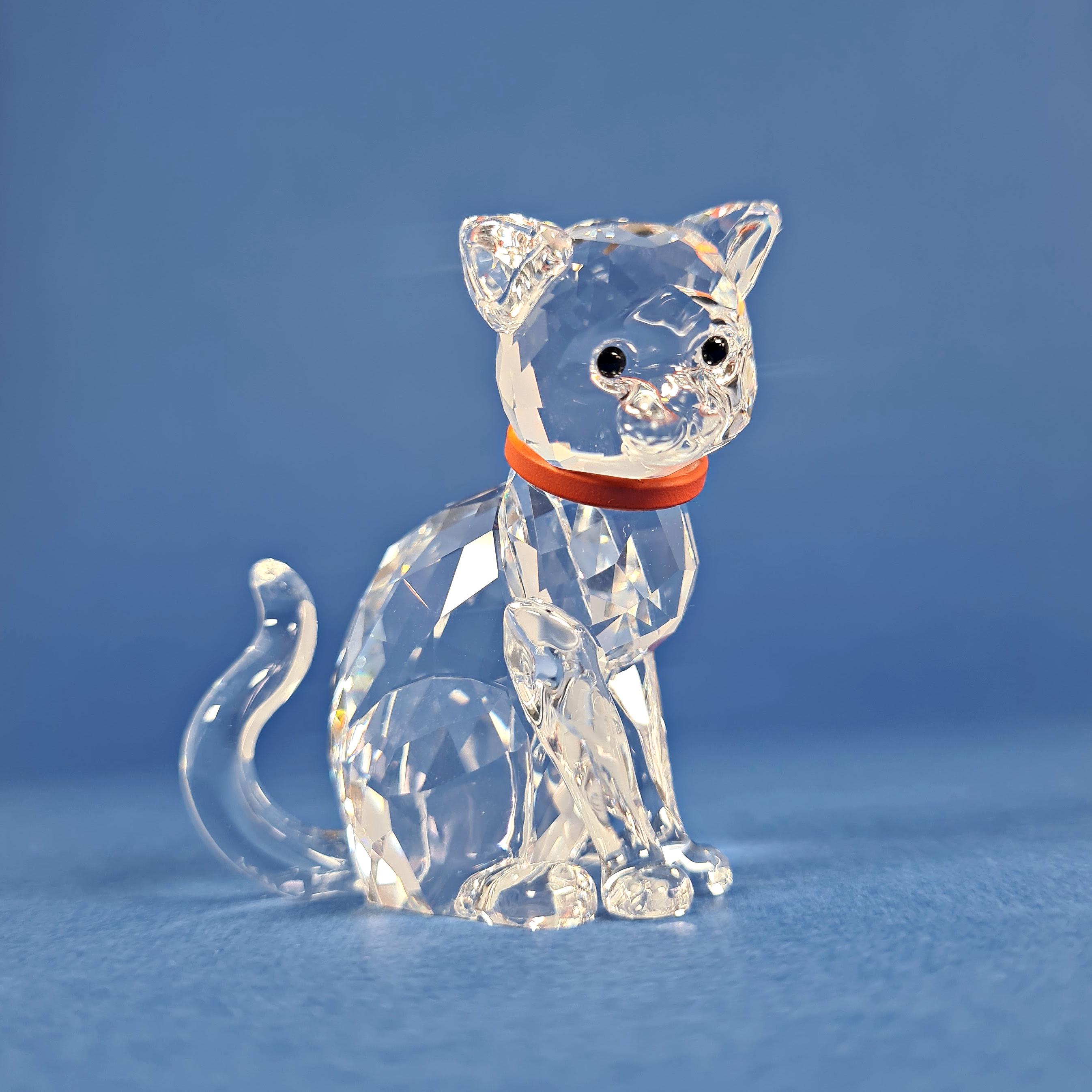 Retired Swarovski Crystal Cat - Etsy