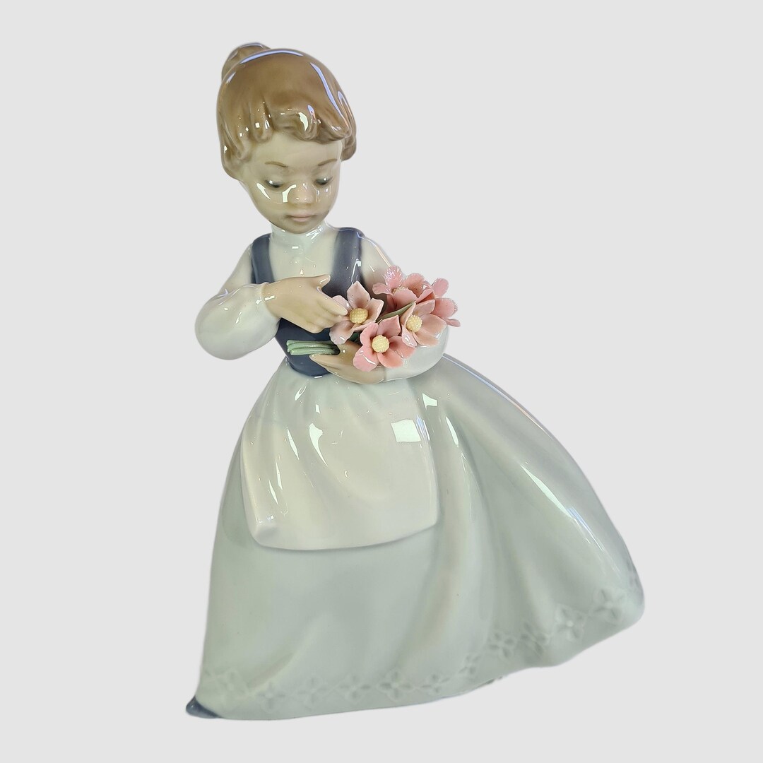 Vintage Lladro Nao 'my Bouquet' Figurine, Spanish Porcelain