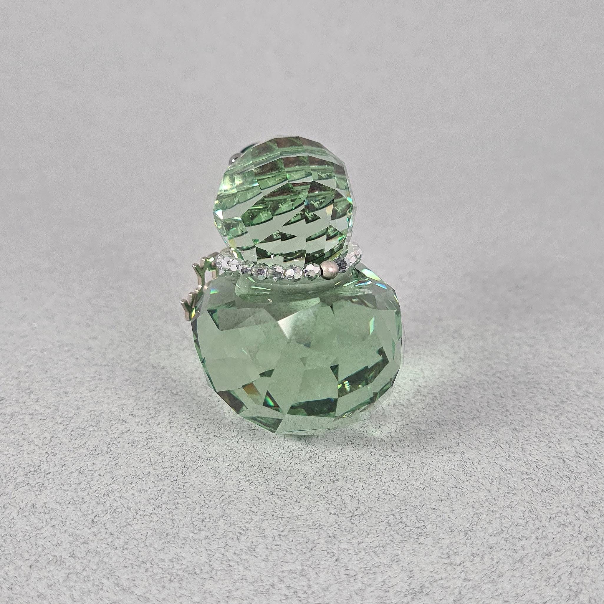 Vintage Swarovski Crystal Happy Birthday Green Duck Figurine