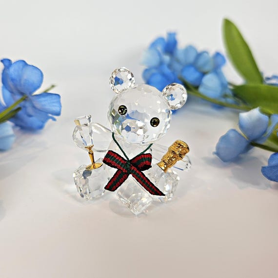 Vintage Swarovski Crystal Kris Bear, Celebration Figurine, Retired